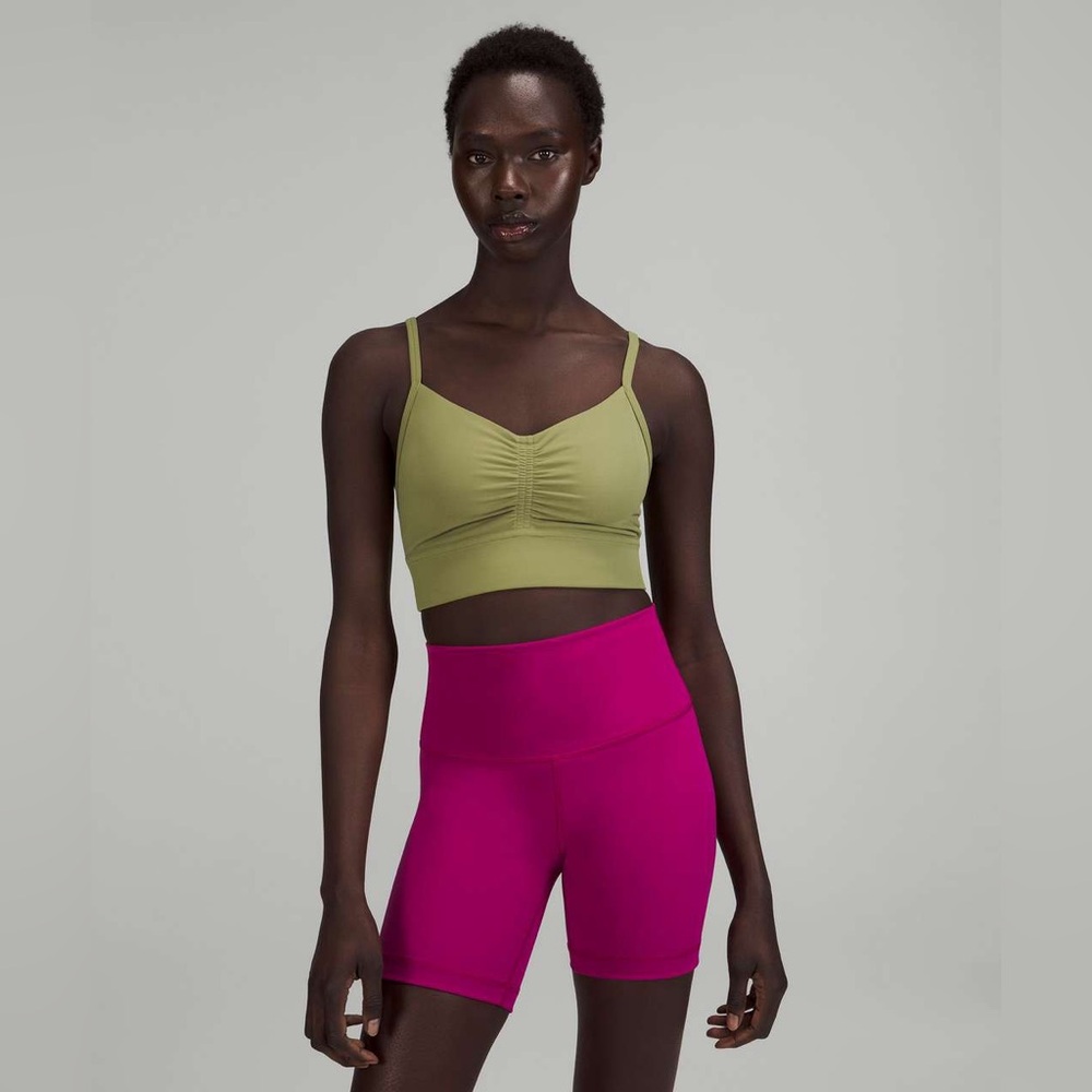 Lululemon Nulu Front-Gather Yoga Bra *Light Support, B/C Cup Bronze Green Size 2